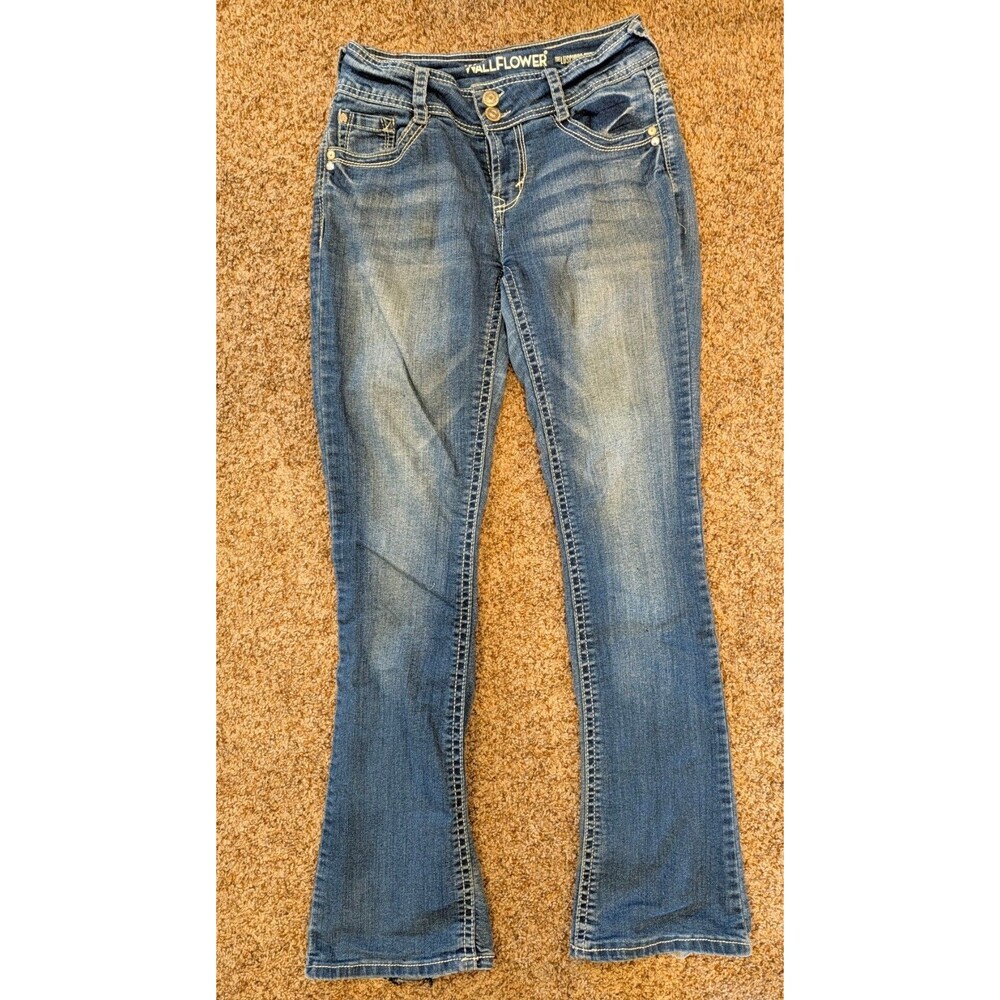 WallFlower Jeans Womens 5 Regular Luscious Curvy Bootcut M Wash Stretch 1061